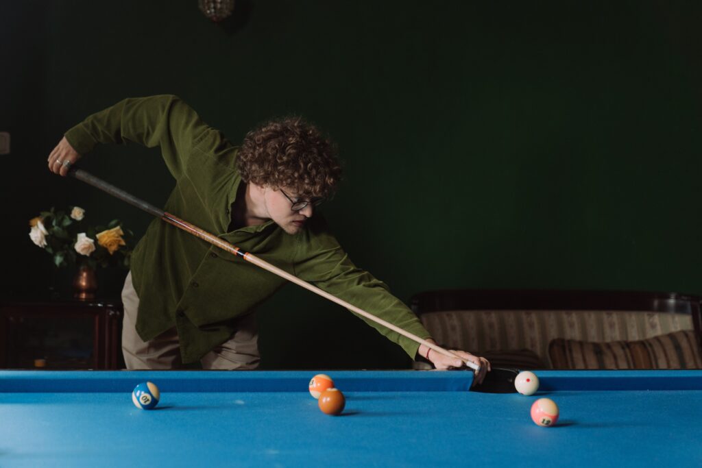 Man playing pool