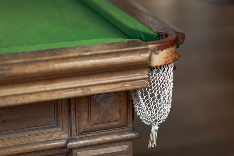 Wooden pool table