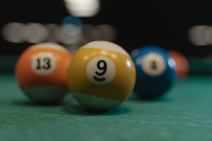 Close-up show of Aramith billiard balls